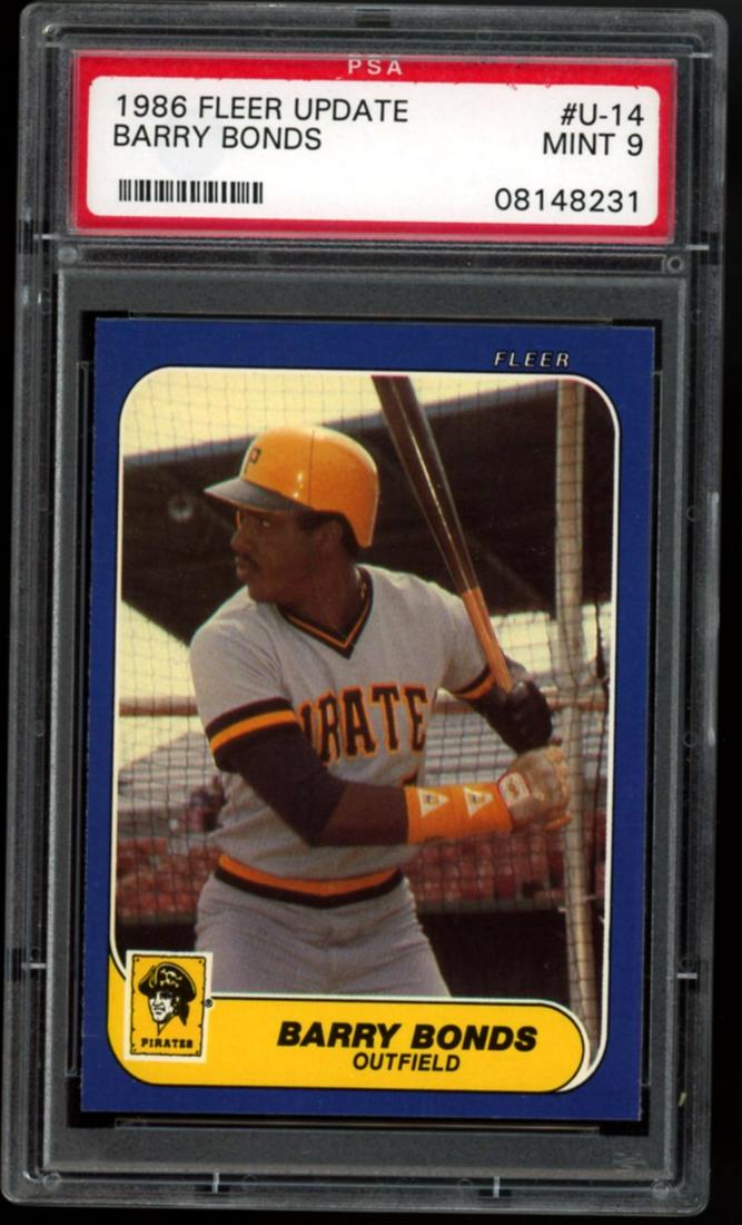 1986 Fleer Update Barry Bonds Rookie PSA 9 (1 of 2)