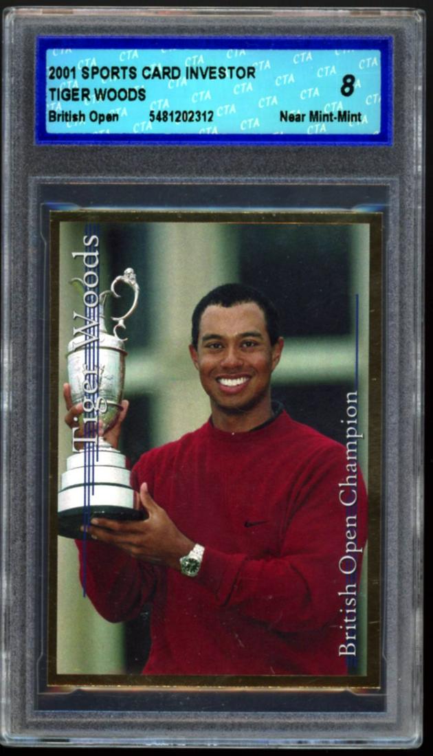 2001 SPORTS CARD INVESTOR MAGAZINE TIGER WOODS BRITISH OPEN CHAMPIONSHIP MINT (1 of 2)