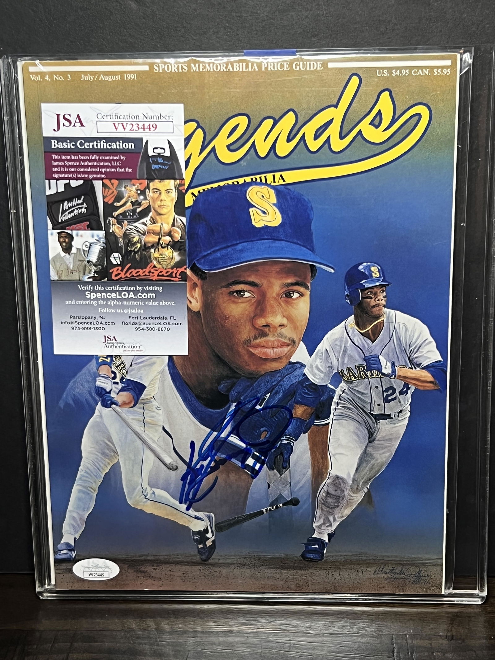 SIGNED! 1991 LEGENDS MAGAZINE KEN GRIFFEY JR AUTO JSA COA (1 of 2)