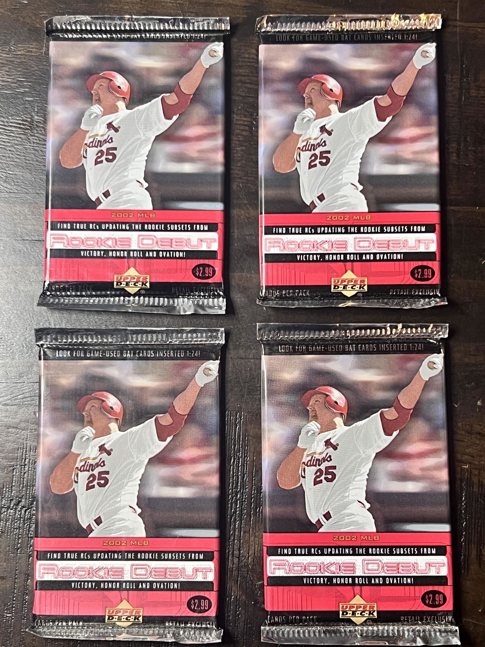 (4) 2002 Upper Deck Baseball Rookie Debut Unopened Packs (1 of 2)