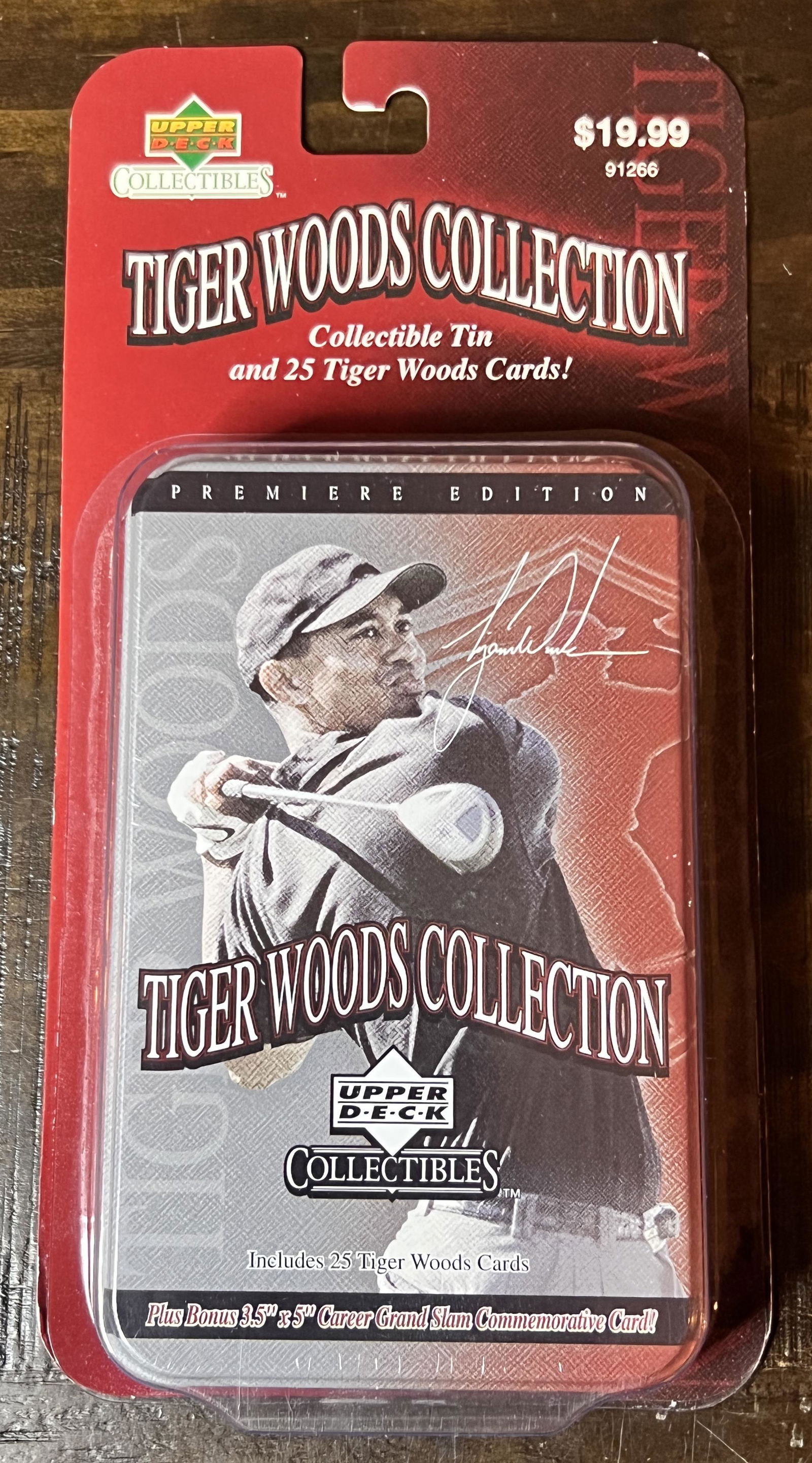 2001 Upper Deck Tiger Woods Collectors Tin Set Factory Sealed (1 of 2)