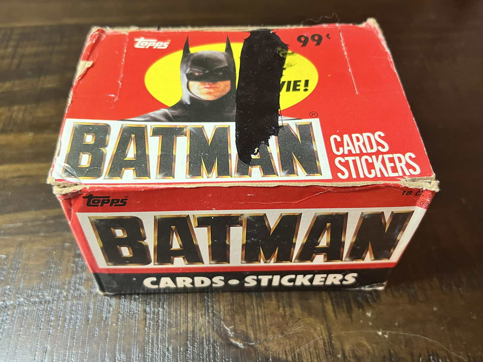 1989 Topps Batman Trading Card Wax Box 18 Unopened Packs (1 of 2)