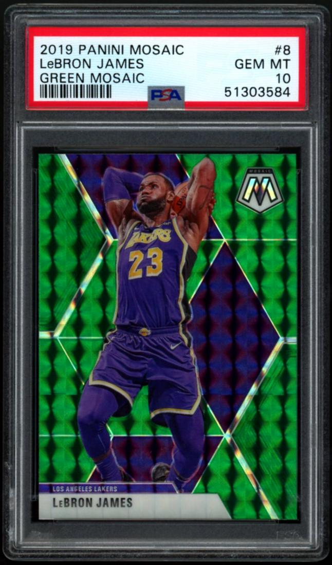 2019 Panini Mosaic Lebron James Green Mosaic PSA 10 (1 of 2)