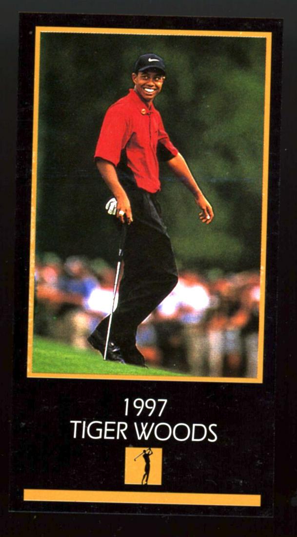 1997 GRAND SLAM VENTURES TIGER WOODS ROOKIE CARD NM (1 of 2)