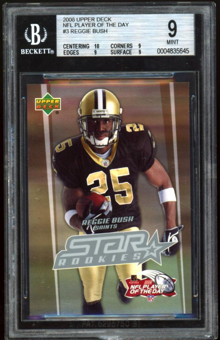 2006 Upper Deck NFL Players Of The Day #3 Reggie Bush Star Rookie BGS 9 (1 of 2)