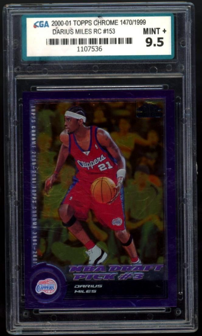 2000/01 Topps Chrome Darius Miles Rookie /1999 CGA 9.5 (1 of 2)