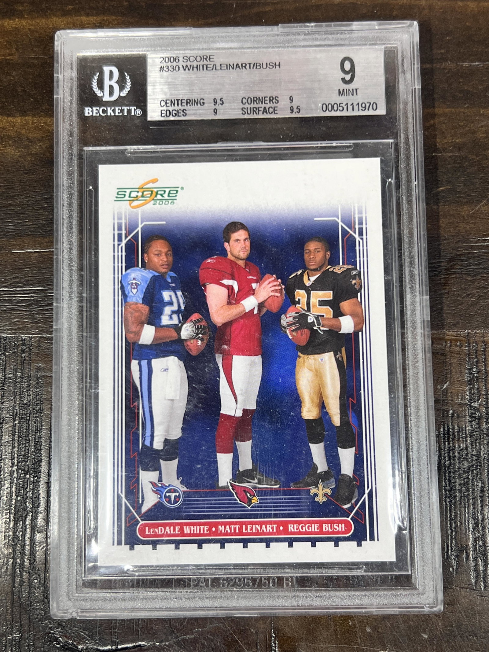 2006 Score #330 White / Leinart / Bush BGS 9: 2006 Score #330 White / Leinart / Bush BGS 9