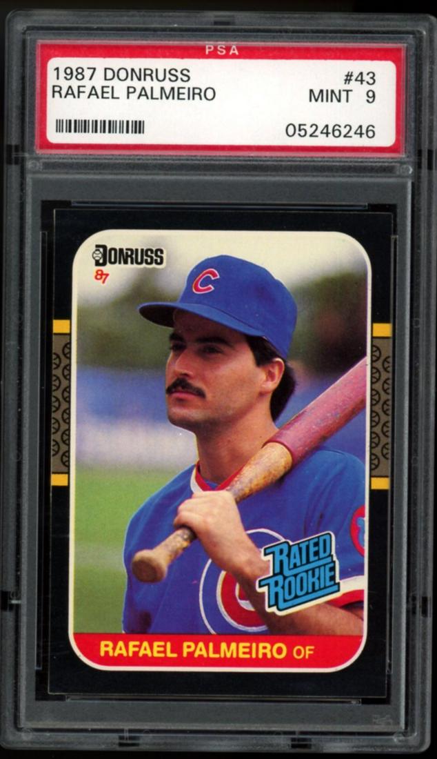 1987 Donruss Rafael Palmeiro Rated Rookie PSA 9 (1 of 2)