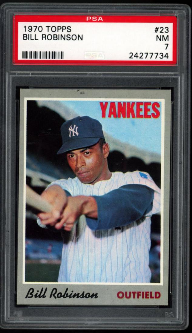 1970 Topps #23 Bill Robinson PSA 7 NM (1 of 2)