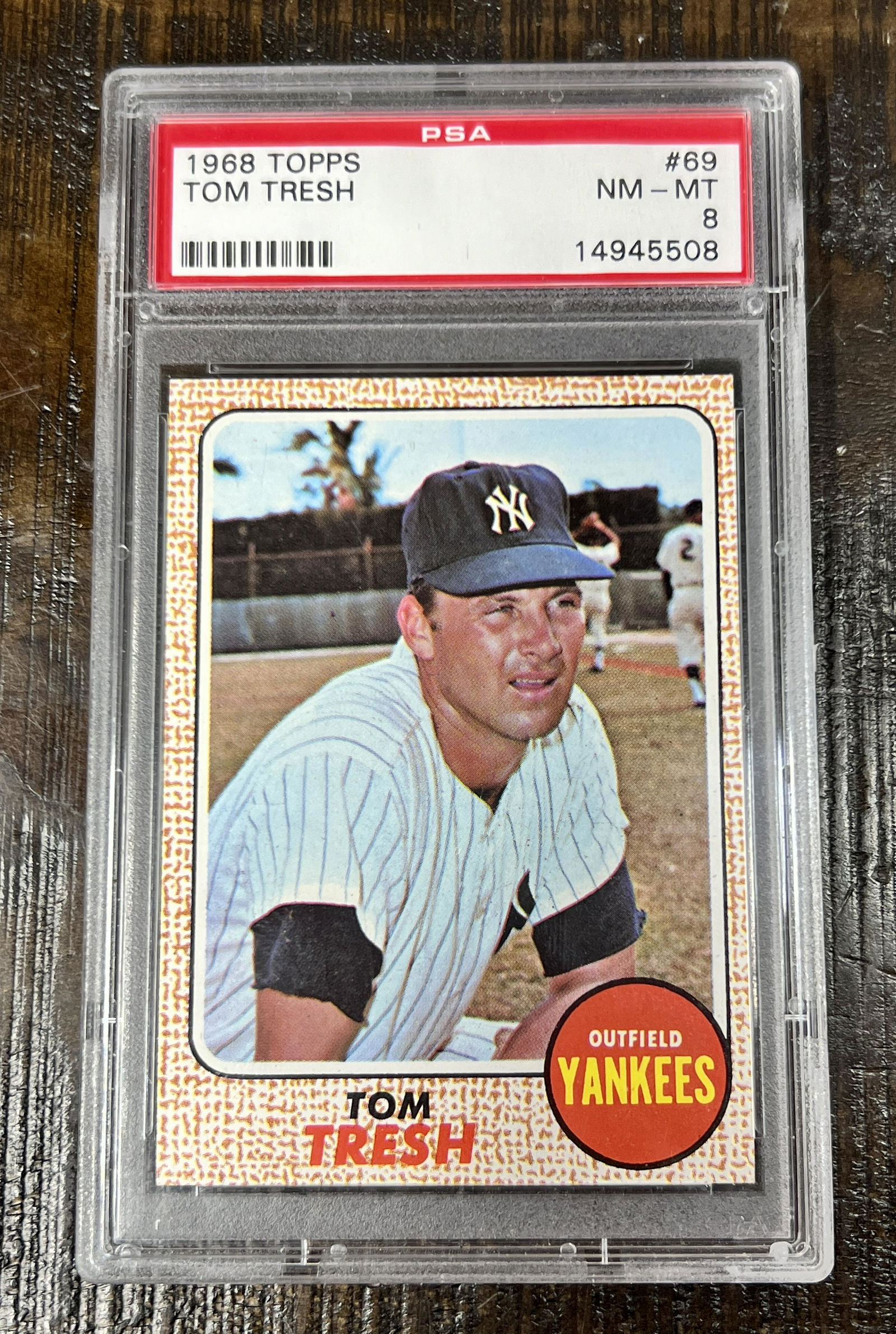 1968 Topps #69 Tom Tresh PSA 8 NM-MT (1 of 2)