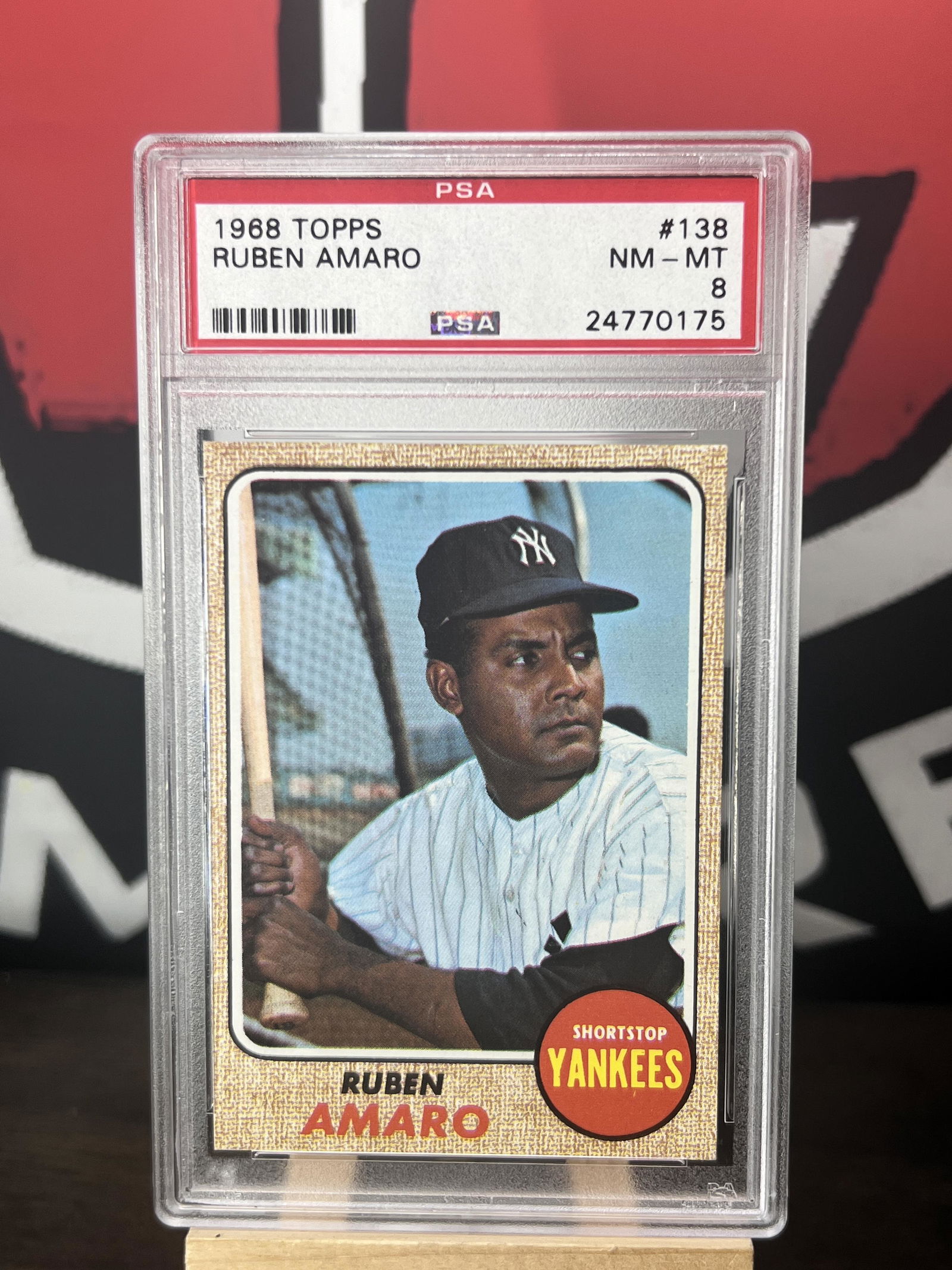 1968 Topps #138 Ruben Amaro PSA 8 NM-MT (1 of 2)