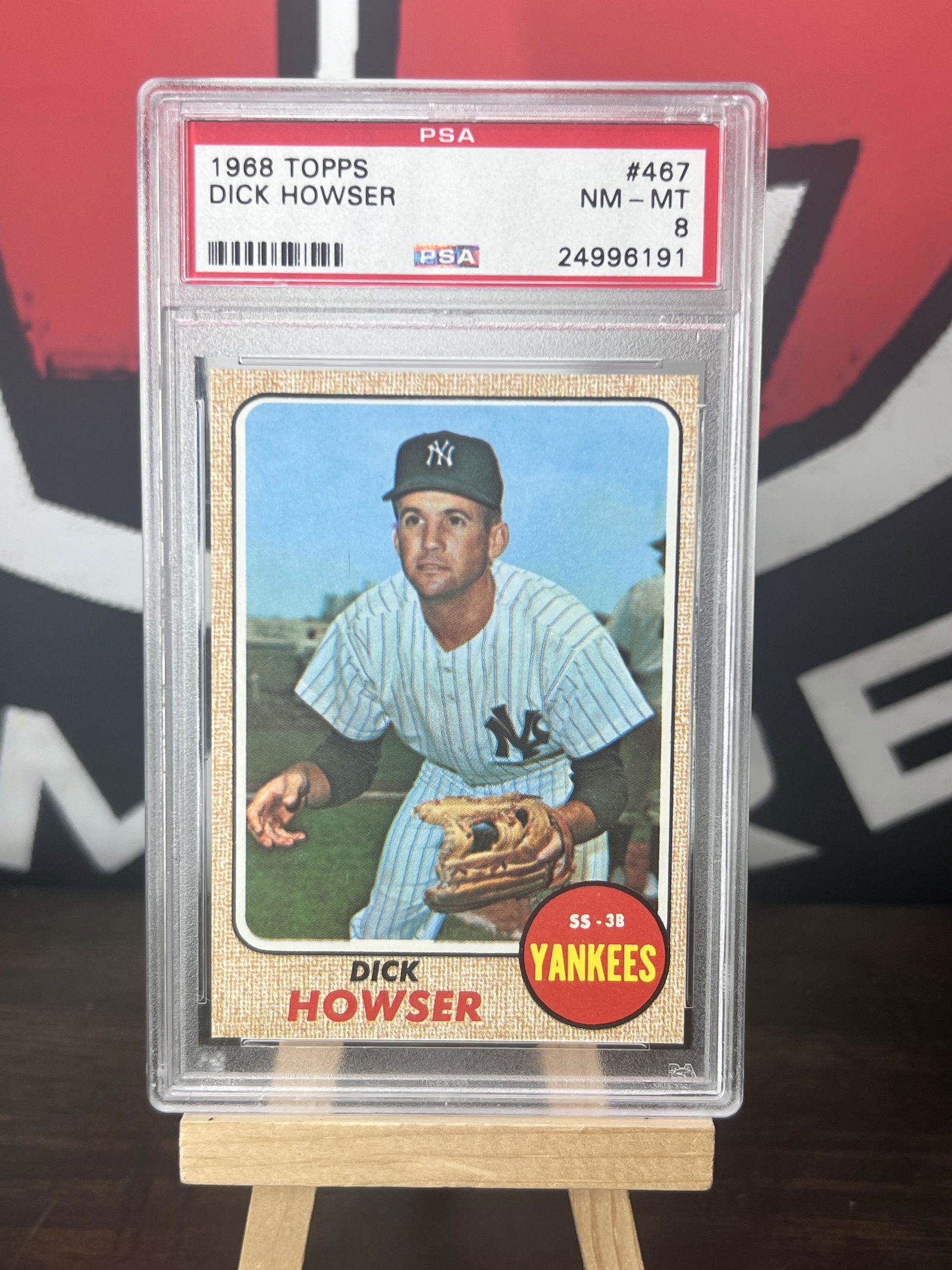 1968 Topps #467 Dick Howser PSA 8 NM-MT (1 of 2)
