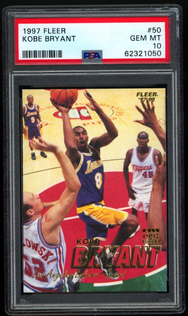 1997 Fleer #50 Kobe Bryant PSA 10 MINT (1 of 2)