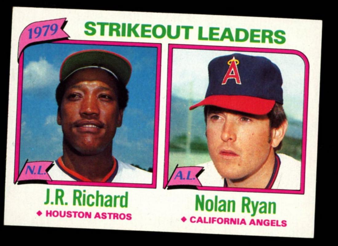 1980 Topps Strikeout Leaders J.R. Richard / Nolan Ryan (1 of 2)
