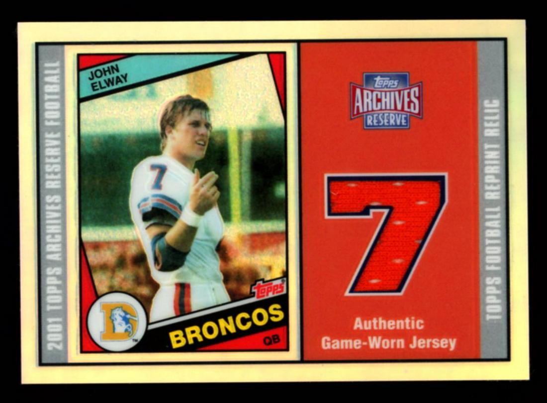 2001 Topps Archives Reserve John Elway Game-Worn Jersey Patch (1 of 2)