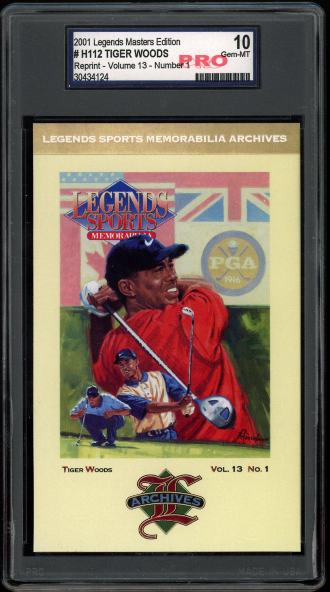 2001 Tiger Woods Legends Postcard (1 of 2)