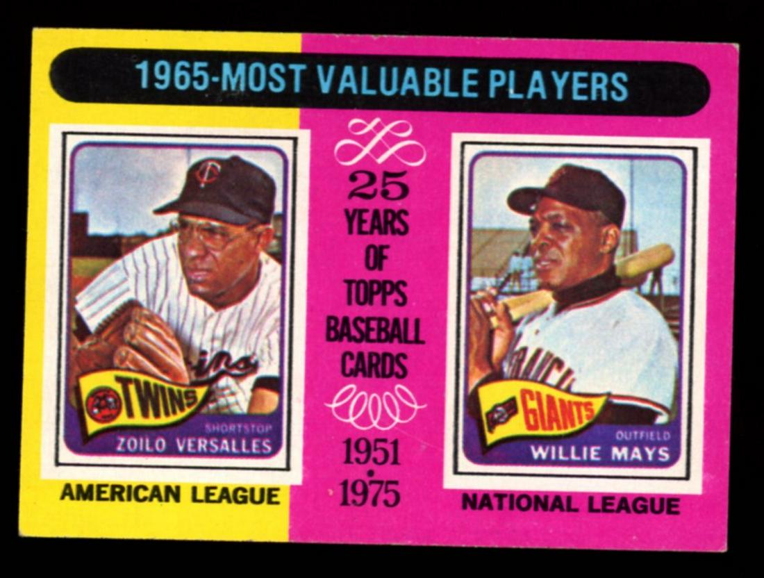 1976 Topps Most Valuable Players 1965 Willie Mays / Versalles (1 of 2)