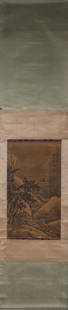 A Chinese landscape scroll painting, Tangyin mark: 57Ã—32cm