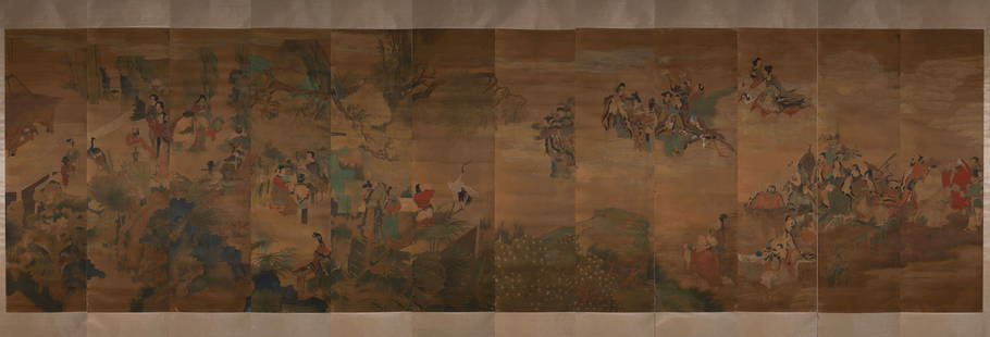 The Chinese figure scroll painting, Ren Bonian mark: 180Ã—53cm