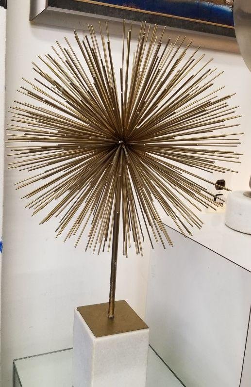 Large Mid-Century Stylized Sea Urchin Bronze or Brass Sculpture in the manner of Curtis Jere (1 of 1)