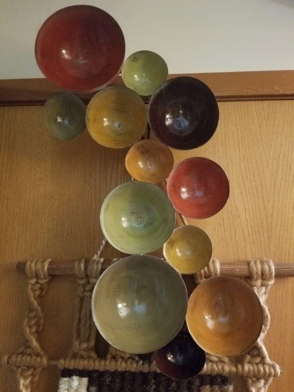 Distinctive Large Mid-Century Style Metal Wall Sculpture. Images you are looking at are concave (1 of 1)