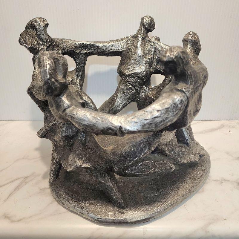 Mid-Century Brutalist Sculpture of Hora Dance Statue by Klara Server for Austin Products. Circa 70s (1 of 2)