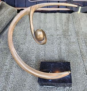 Bob Bennett Rare 1993 Vintage Modernist Abstract Figural Bronze Sculpture of Golfer in Motion: Bob Bennett Rare 1993 Vintage Modernist Abstract Figural Bronze Sculpture of Golfer in MotionHis collectors have includes Presidents George Bush and Gerald Ford, Pope John II, Clint Eastwood, Sammy Da