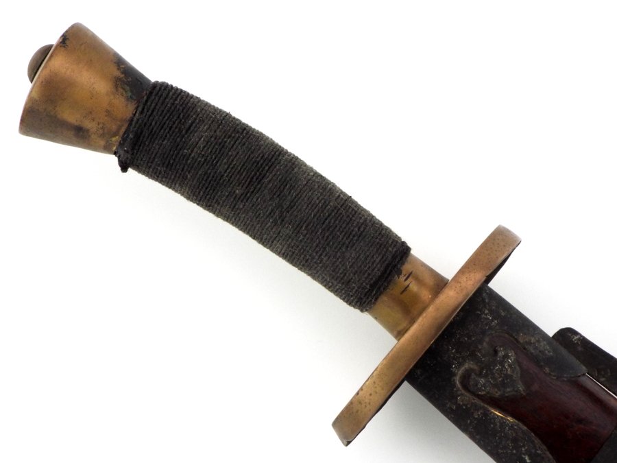Antique Chinese 18 to 19th C. Warriors Fighting DAO Sword, Marked Battle Blade. (1 of 20)