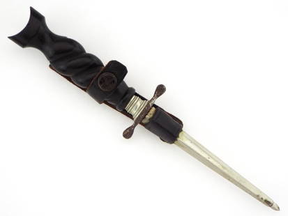 Antique Beginning 19th Century French Prostitute Stiletto Dirk Dagger Knife: Antique Beginning 19th Century French Prostitute Stiletto Dirk Dagger Knife. A fine French 19th-century dagger, the so-called prostitute's dagger. Features a very thin diamond-shaped stiletto blade, a