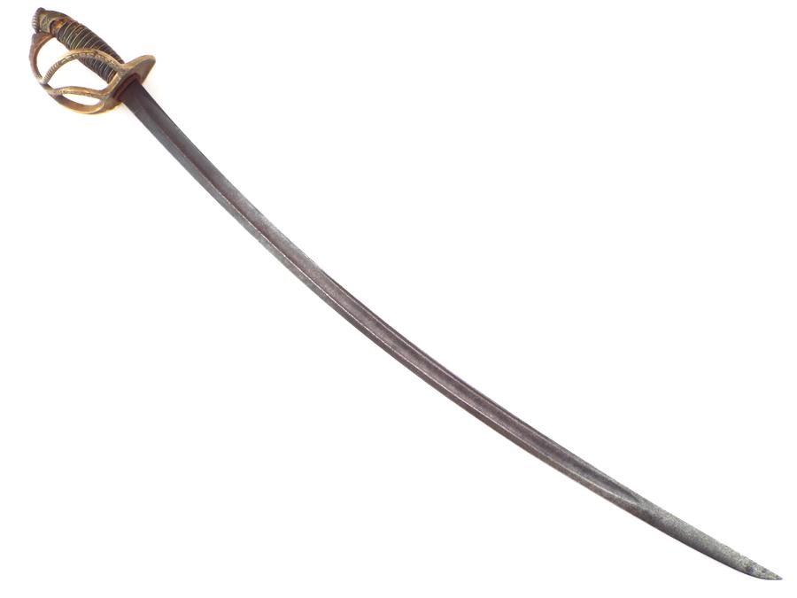 Rare American Civil War Confederate Cavalry Officer's Sword, Unstopped Fuller Blade (1 of 20)
