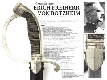 Imperial German WWI to WWII era Lieutenant General Erich Freiherr von Botzheim PRESENTATION Sword