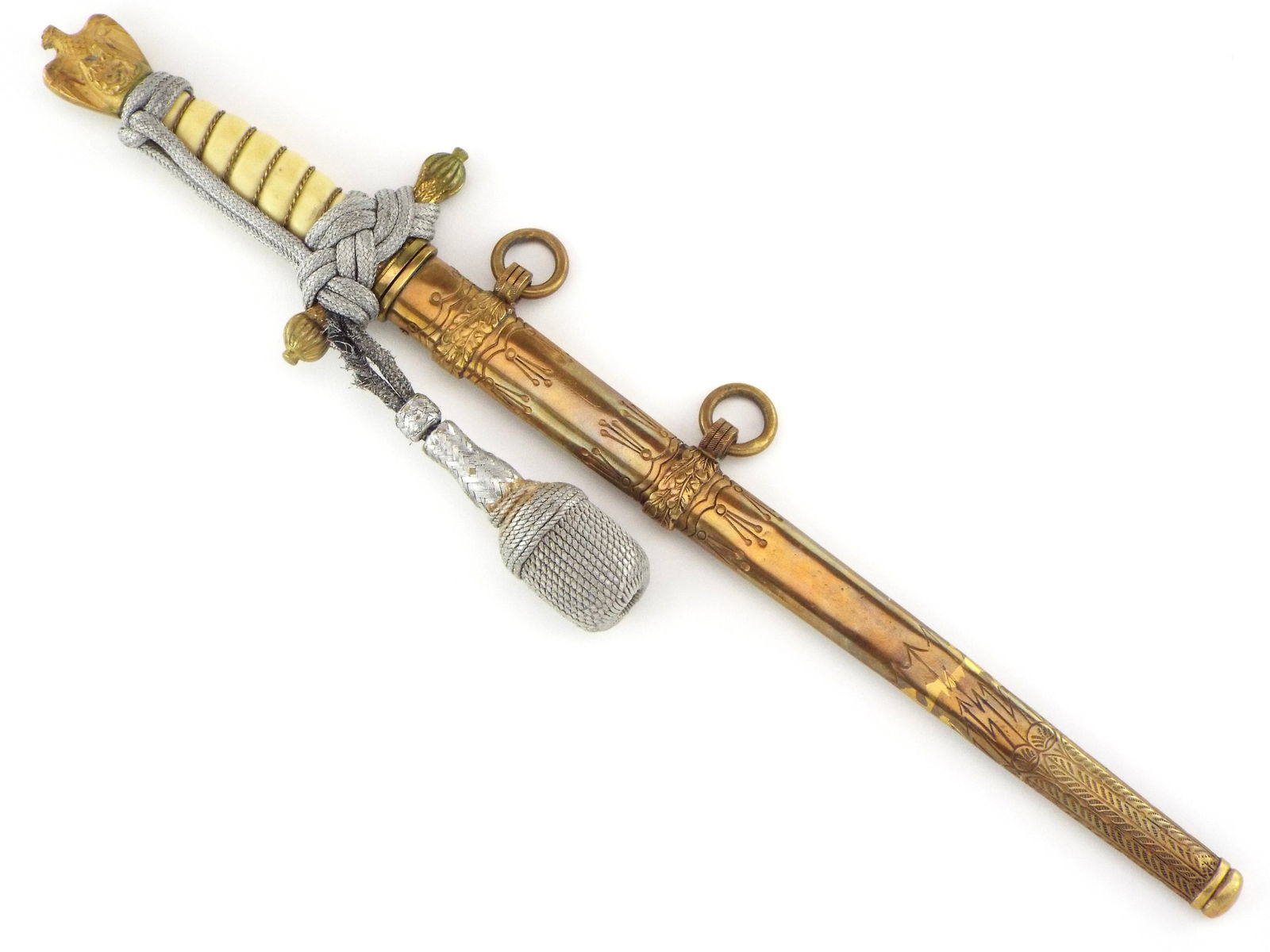 RARE German WWII Kriegsmarine Naval Officers Dagger By PUMA SOLINGEN (1 of 20)