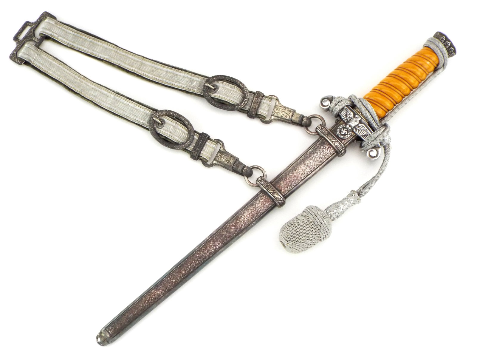 Very RARE German WWII Personalized Army Officer Dagger By E.PACK With Portepee And Hanger (1 of 19)