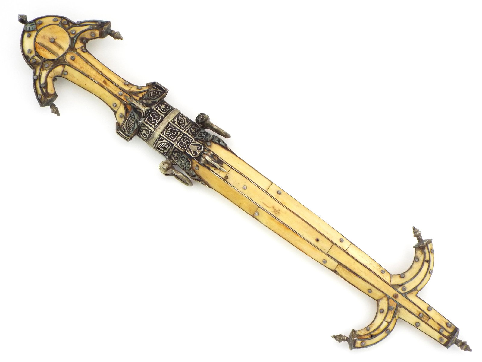 Antique Massive Arabic Islamic Moroccan Presentation Koummya Dagger Knife. (1 of 18)