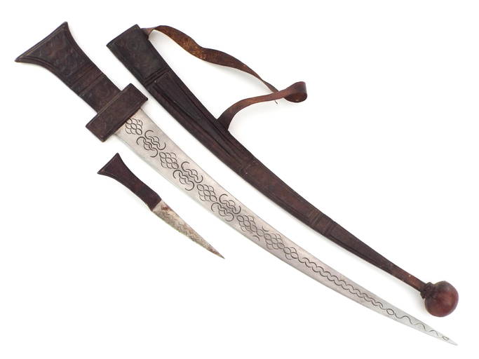 Antique Nice African Tribal Fighting Sword With Hidden Hilt