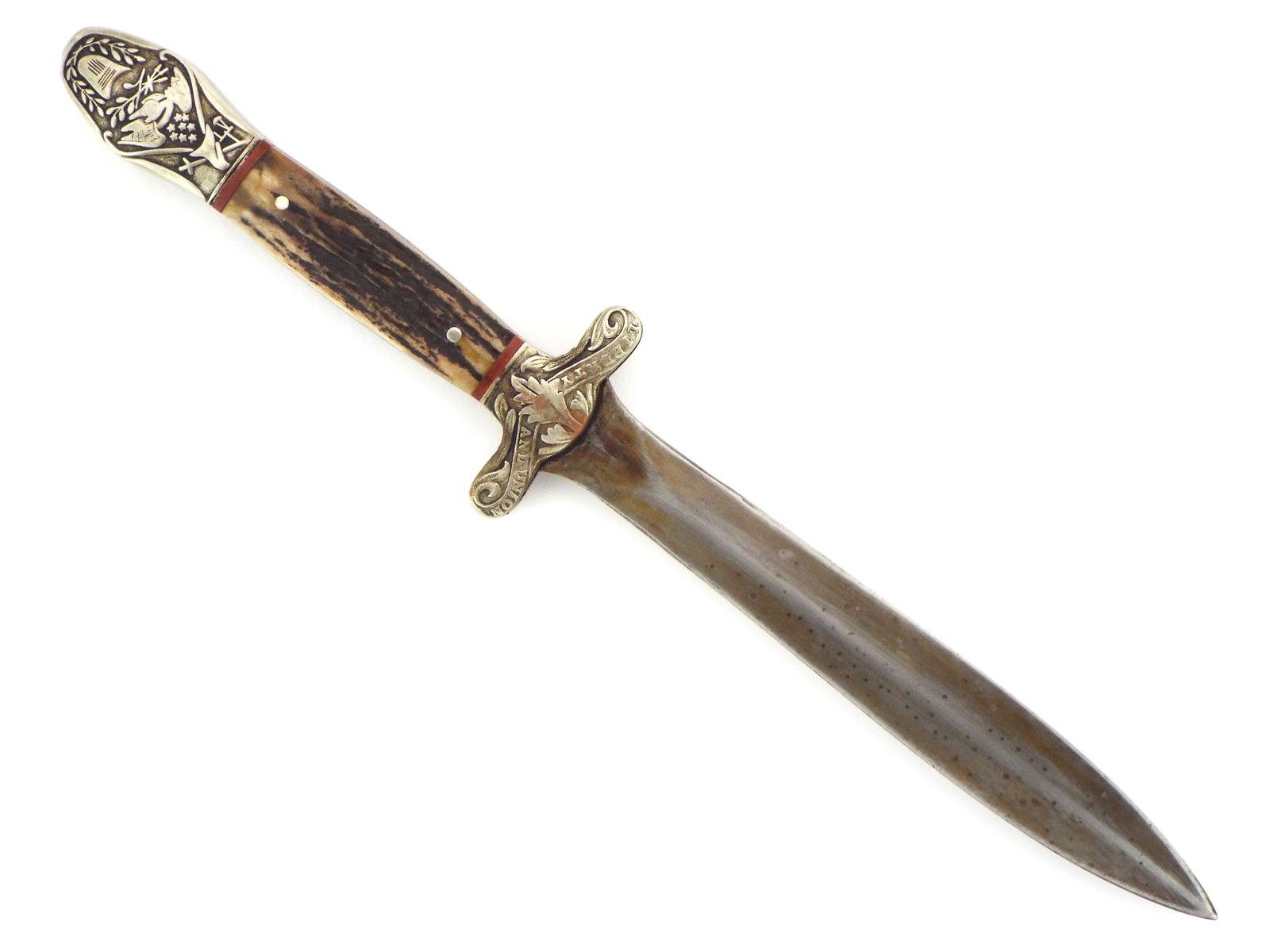 Nice Bowie Knife In Style Of American Civil War. Marked WRAGG SHEFFIELD On Blade. (1 of 12)