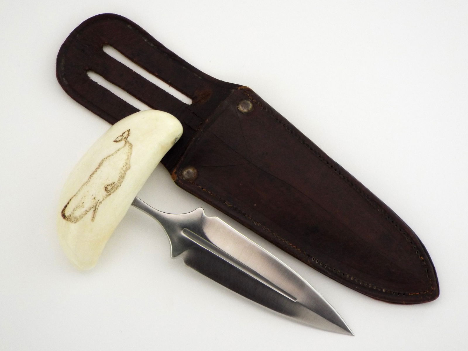 Vintage American Gamblers Push Dagger With Wicked Blade Fine Carved Handle. (1 of 15)