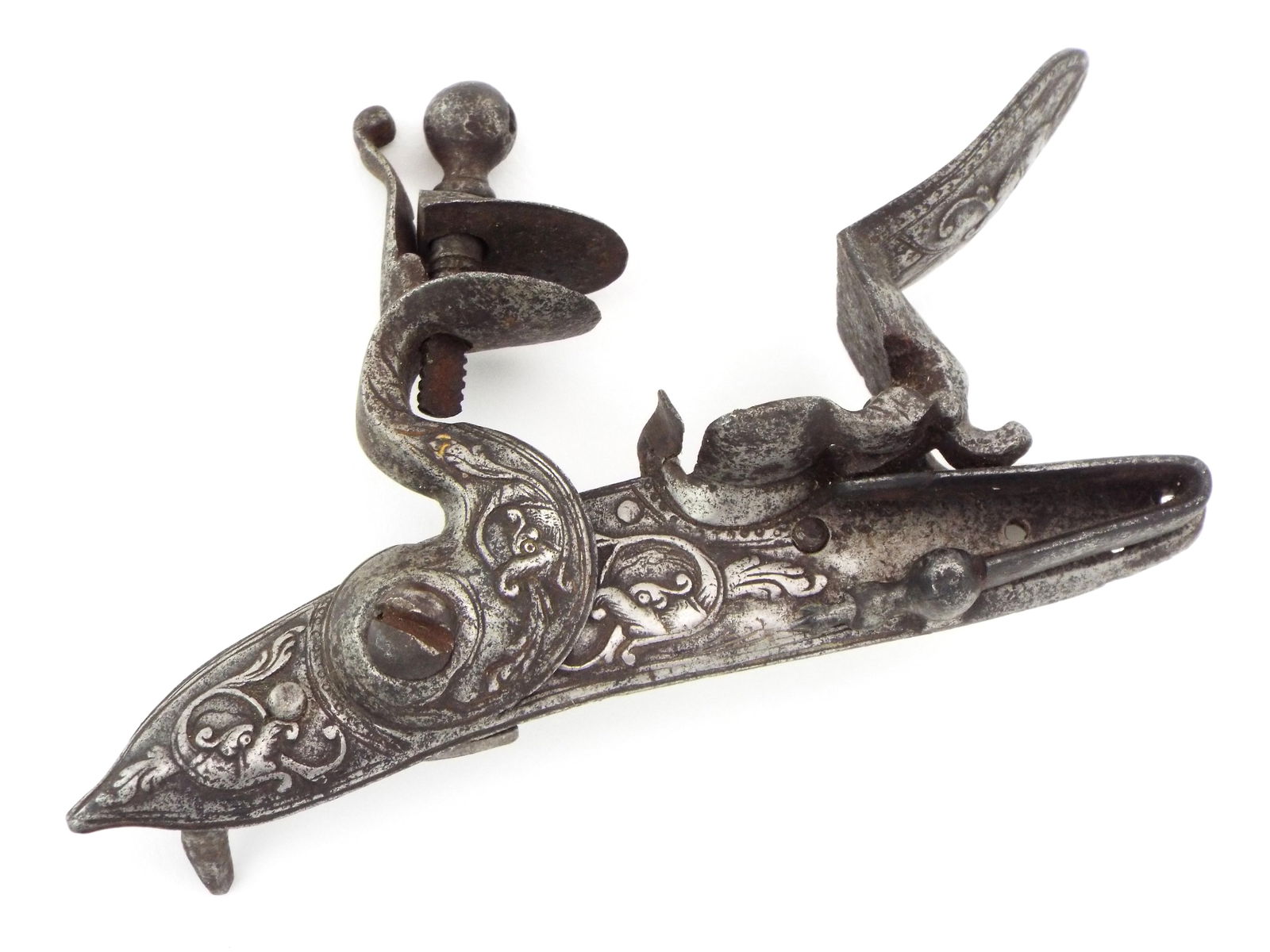 18th Century, Working Flintlock, Lock Plate. (1 of 8)
