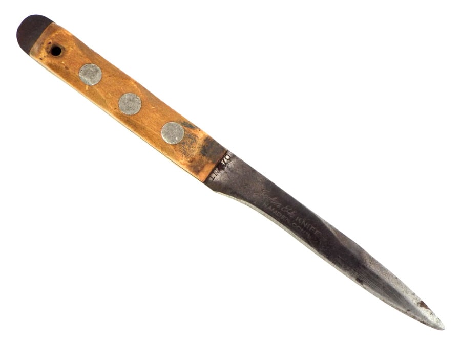 American WWII Commander Fighting knife by JOHN EK HAMDEN. CONN. (1 of 15)