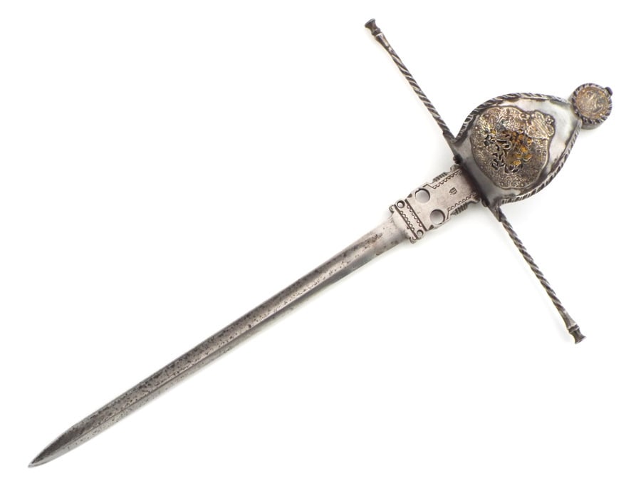 Huge Very Fine 17th C. Spanish Main Gauche Maker Marked Blade (1 of 20)