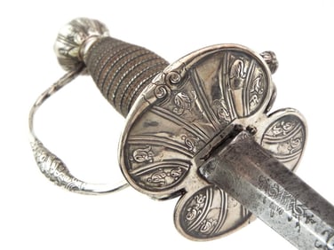 Fine American Revolution War English Silver Hilted Smallsword