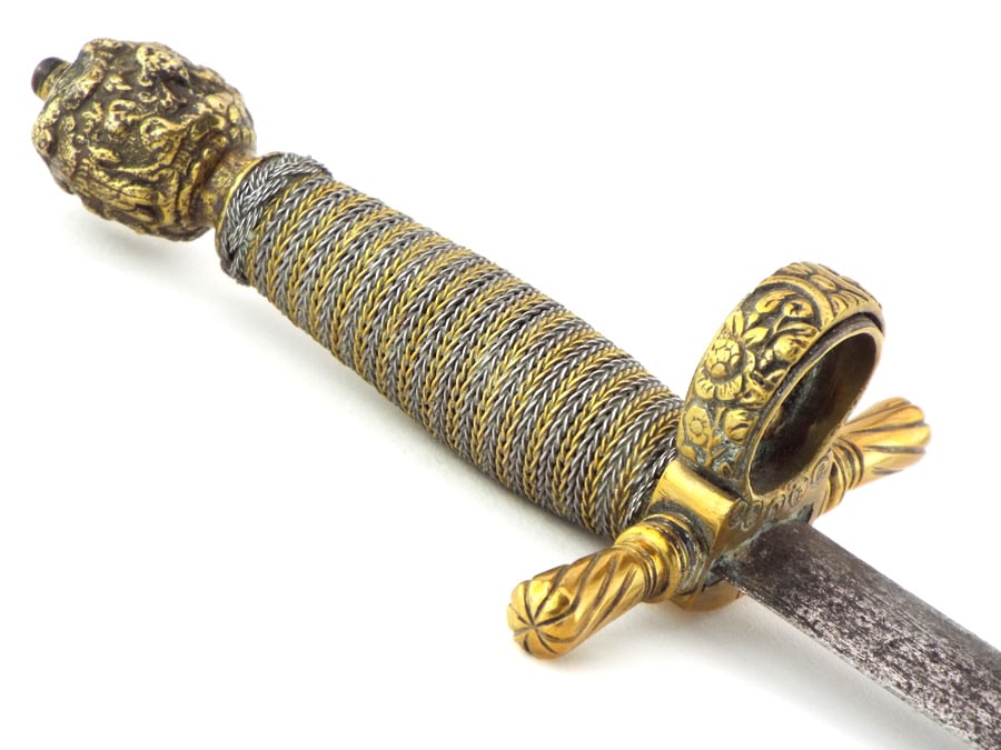 Ornate and Very Elegant 17th-18th C. Spanish French or Italian Left Hand Dagger Wearing a Sturdy (1 of 19)