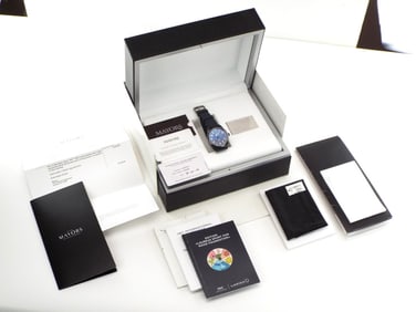 IWC SCHAFFHAUSEN Pilot Pre-Owned Watch Mark XVIII in the Box Blue Dial.