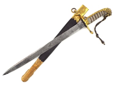 Extremely Rare 1856 Pattern Early Victorian Naval Dirk, With Blade By Galt,