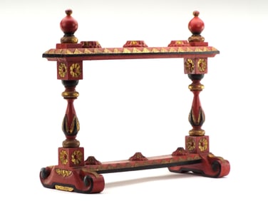 Antique Ornate Carved Wood Indonesian Kris Holder Stand