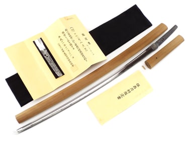 Exceptional Japanese KOTO Samurai Katana Blade in Shirasaya with papers from NBTHK.