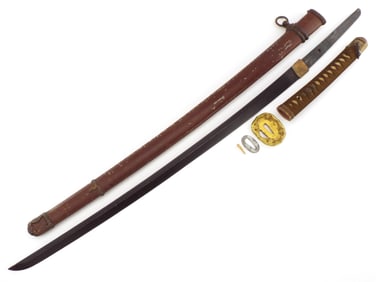 Japanese WWII Army Officers Sword with Signed Samurai Blade