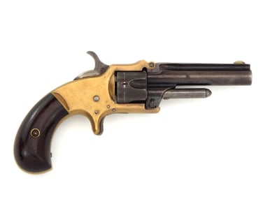 Antique American 19th Century Gamblers Pocket Pistol Maker Marked and Dated 1872