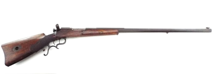 Very Good 19th C. German Zimmer Schuetzen Rifle, Parlor Guns.
