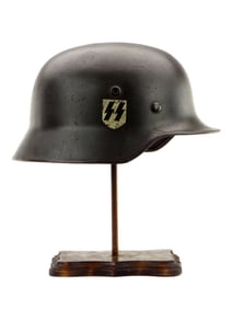 Extremely RARE German WWII Waffen SS M1935 Combat Helmet